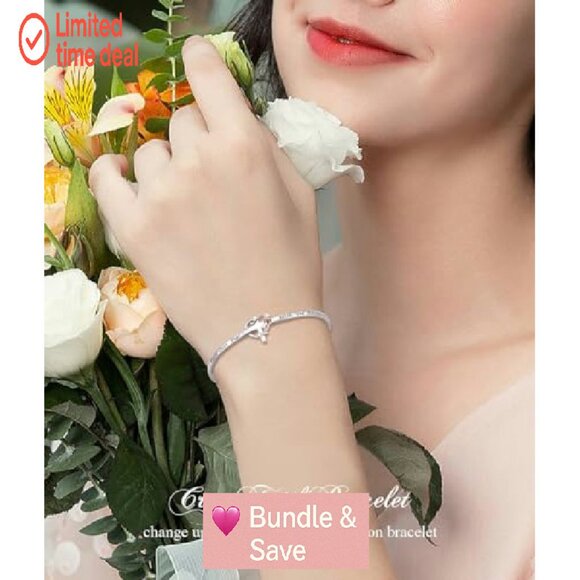 Sterling Silver Cross Cuff Bracelet Faith Over Fear Christian Jewelry - Picture 3 of 8